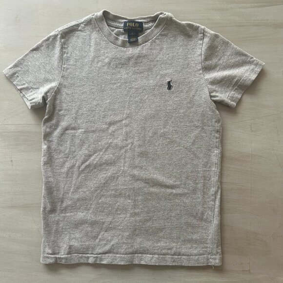 Ralph Lauren Polo T Shirt Youth Boy Size 7 Size Small Gray Short Sleeve - Picture 8 of 8